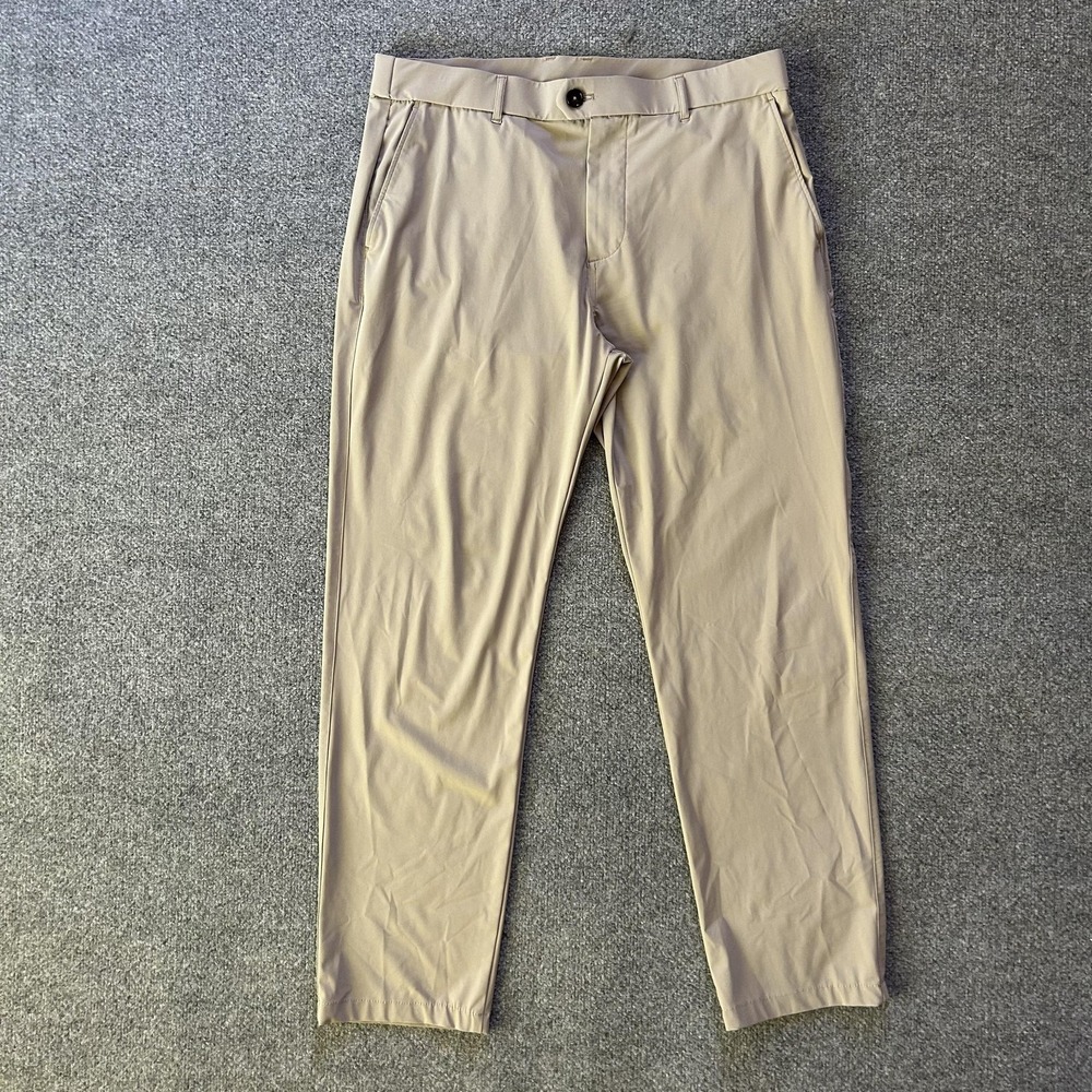 Greyson Pants Men 36x32 Khaki Golf Performance Stretch Chino Flat Front Tech P13
